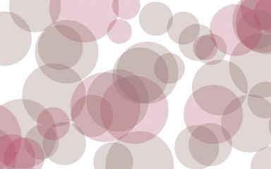 Multicolored translucent circles on a white background. Yellow tones. 3D illustration