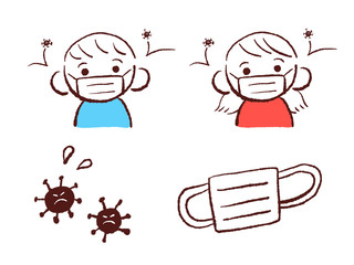 感染症対策 マスク着用 男女