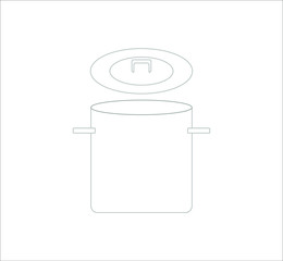 cooking pot. illustration for web and mobile design.