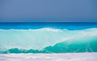 beautiful turquoise sea wave
