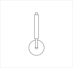 kitchen pizza cutter. illustration for web and mobile design.