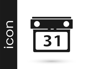 Grey Calendar icon isolated on white background. Event reminder symbol. Vector Illustration