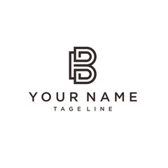 B Letter Design Vector Illustration Modern Monogram Icon. B Logo design