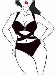 beautiful female body in underwear