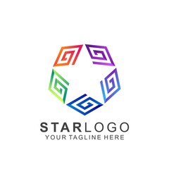 Colorful Star Logo Design