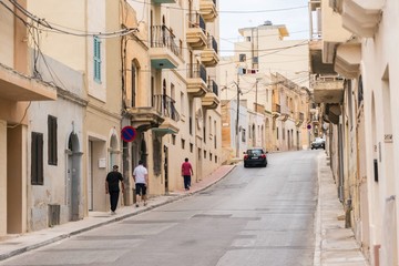 Fototapeta na wymiar Bugiba streets and buildings Saint Paul's Bay Xemxija Malta 