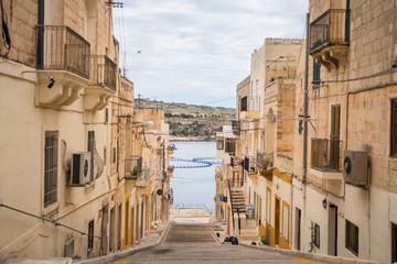 Fototapeta na wymiar Bugiba streets and buildings Saint Paul's Bay Xemxija Malta 