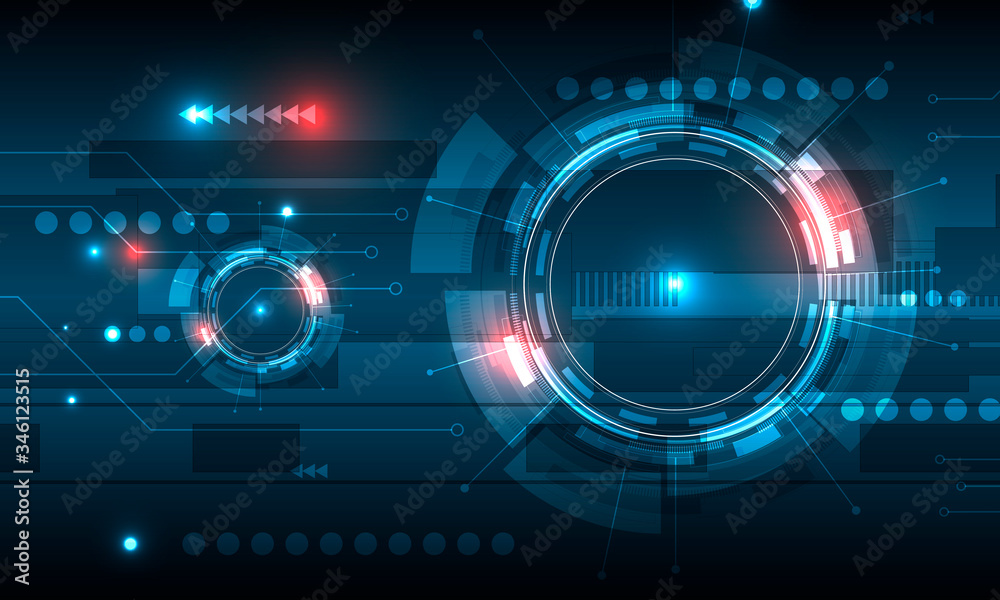 Poster abstract bright background for design. vector glowing circle