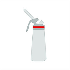 kitchen foam siphon. illustration for web and mobile design.
