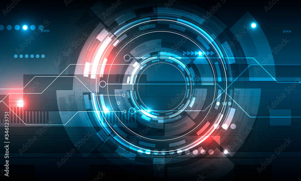 Poster abstract bright background for design. vector glowing circle