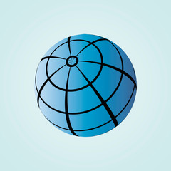 Globe icon. Flat design style modern vector illustration