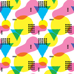bright color abstract pattern of geometric shapes