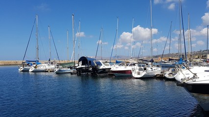 Obraz premium yachts in marina