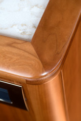 Fototapeta na wymiar Furniture details aboard a luxury Yacht. Interior. Yachting. Boat. Shipbuilding Industry.
