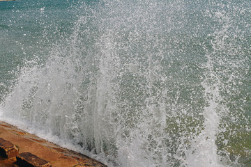 Great sea wave in Nha Trang, Vietnam