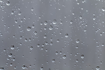 fogged glass with water drops
