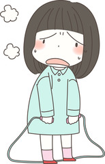 運動不足な子供（女の子）