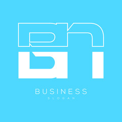 vector logo of letters BN, NB