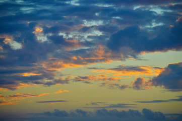 Sunset storm clouds