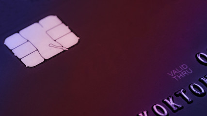 Electronic contactless Credit card payment, buy and sell products & service, Low key macro shot with old Electronic card. Retail.