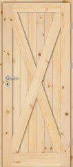 Drzwi wewnętrzne drewniane pełne sosnowe sękate