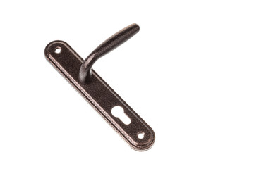 Brown door handle element, isolated on white background