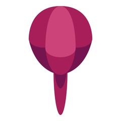 Lilac closed flower icon. Isometric of lilac closed flower vector icon for web design isolated on white background