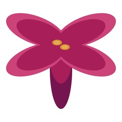 Red open lilac flower icon. Isometric of red open lilac flower vector icon for web design isolated on white background