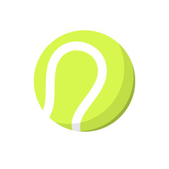 Optic yellow tennis ball. Game, training, sports equipment. Can be used for topics like championship, court