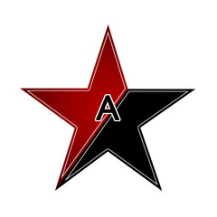 Anarchist red black star