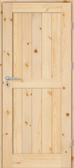 Drzwi wewnętrzne drewniane pełne sosnowe sękate