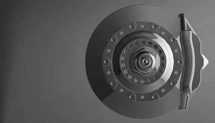 Car disks brake, 3d rendering