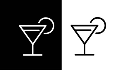  drinks regular line icons vector design 