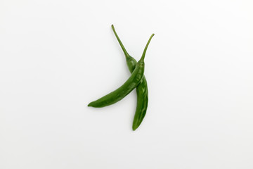 Green spicy pepper with background