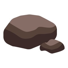 Decorative garden stone icon. Isometric of decorative garden stone vector icon for web design isolated on white background