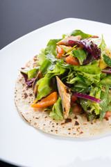 Mexican food tortilla wrap