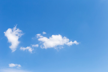 White cloud on clear blue sky, nature concept background, summer season
