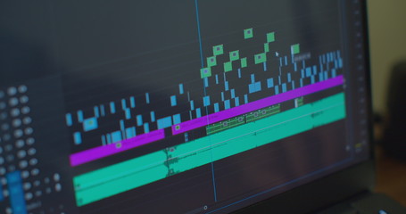 Video Editing Software Going Through The Timeline Frame By Frame Point Of View.