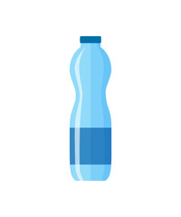 Middle size water bottle illustration. Pure, clear, drinking. Food and drinks concept. illustration can be used for topics like food, supermarket, drinking, lifestyle