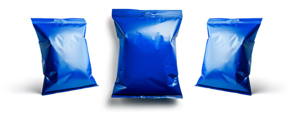 Blue packaging template for your design