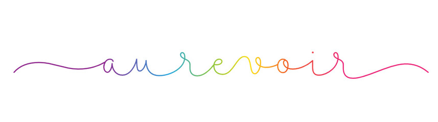 Calligraphie vecteur arc-en-ciel AU REVOIR © HowLettery Studio
