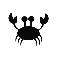 Cute red crab cartoon illustration  . sea world  character vector .