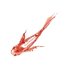 Obraz na płótnie Canvas watercolor goldfish 