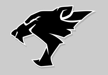 Black Jaguar or Black Panther Head Design