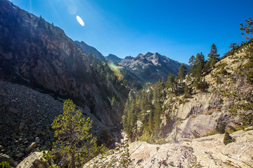 Path going up from Baños de Panticosa in the Aragonese Pyrenees. Spain