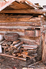 The old wood house. Old Oak house. 