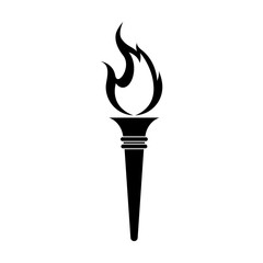 Torch icon isolated on white background