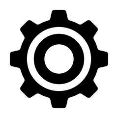 Gear icon isolated on white background
