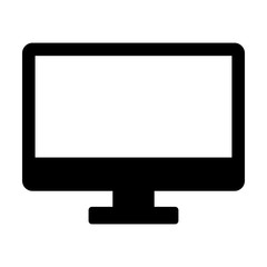 Computer monitor icon isolated on white background