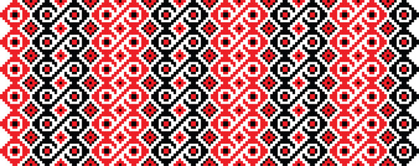 Traditional Romanian folk art knitted embroidery pattern
